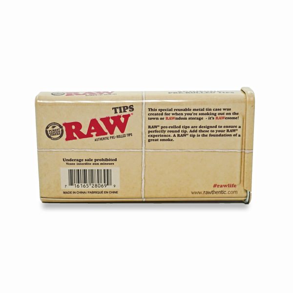 RAW TIN CASE + PRE-ROLLED TIPS. Wadah Lintingan Tembakau + Filter