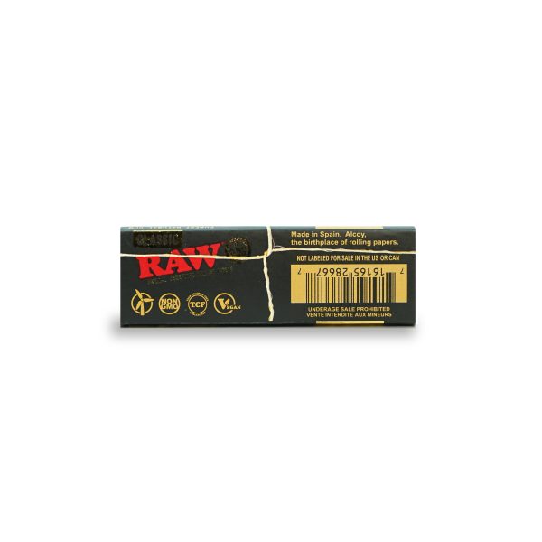 RAW BLACK NATURAL Rolling Paper 1 1/4 (Medium Size - 79 mm)
