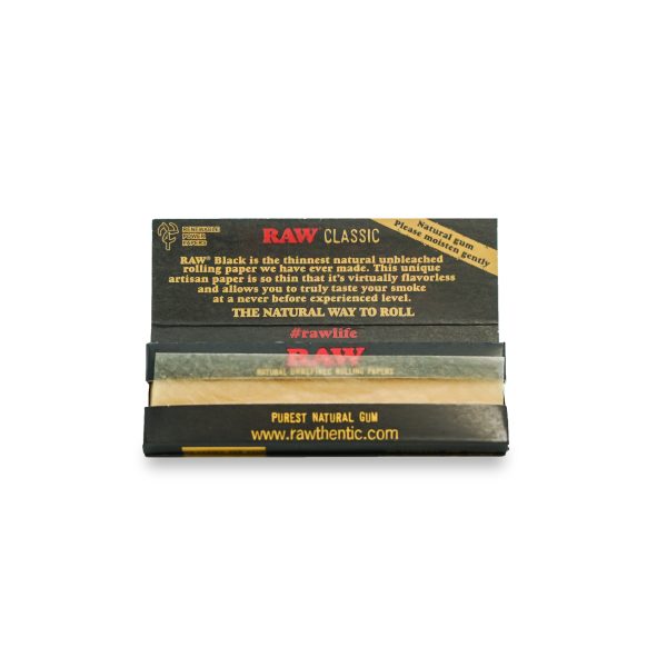 RAW BLACK Rolling Paper Single Wide Ultra Thin (70 mm)