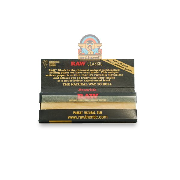 RAW BLACK Rolling Paper Single Wide Ultra Thin (70 mm)