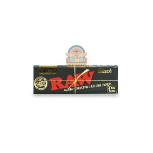 RAW BLACK NATURAL Rolling Paper 1 1/4 (Medium Size - 79 mm)