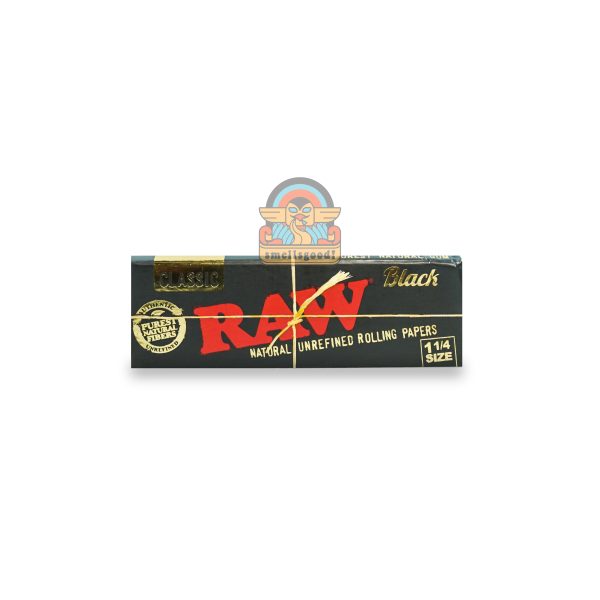 RAW BLACK NATURAL Rolling Paper 1 1/4 (Medium Size - 79 mm)