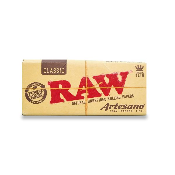 RAW CLASSIC ARTESANO SERIES ( PAPER + TIPS + TRAY ) Rolling Paper (110 mm)