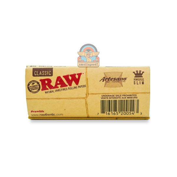 RAW CLASSIC ARTESANO SERIES ( PAPER + TIPS + TRAY ) Rolling Paper (110 mm)