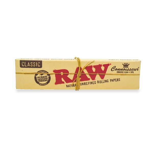 RAW CLASSIC CONNOISSEUR Kingsize (PAPER + TIPS ) Rolling Paper (110 mm)