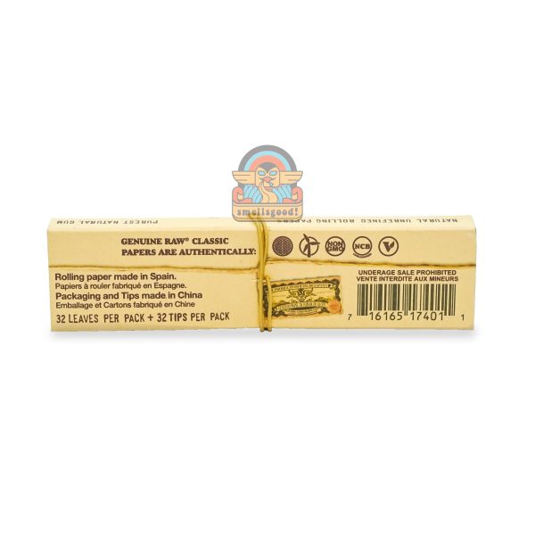 RAW CLASSIC CONNOISSEUR Kingsize (PAPER + TIPS ) Rolling Paper (110 mm)