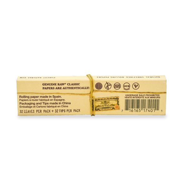 RAW CLASSIC CONNOISSEUR Kingsize (PAPER + TIPS ) Rolling Paper (110 mm)