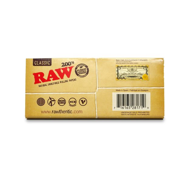 RAW 200's CLASSIC Rolling Paper Kingsize (110 mm)