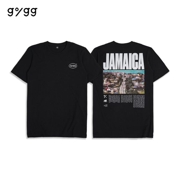 Gigg - Jamaican - Kaos Pria - Cotton Combed 24's - Baju Hitam Pria - Tshirt Reggae Jamaika