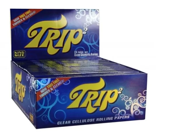 TRIP 2 Transparent Rolling Paper Kingsize (1 Box isi 24 pack)