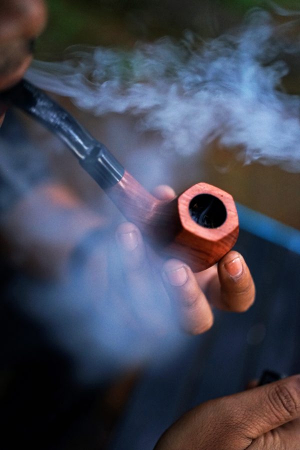 RAW Pipe made from Wood Hand Carved