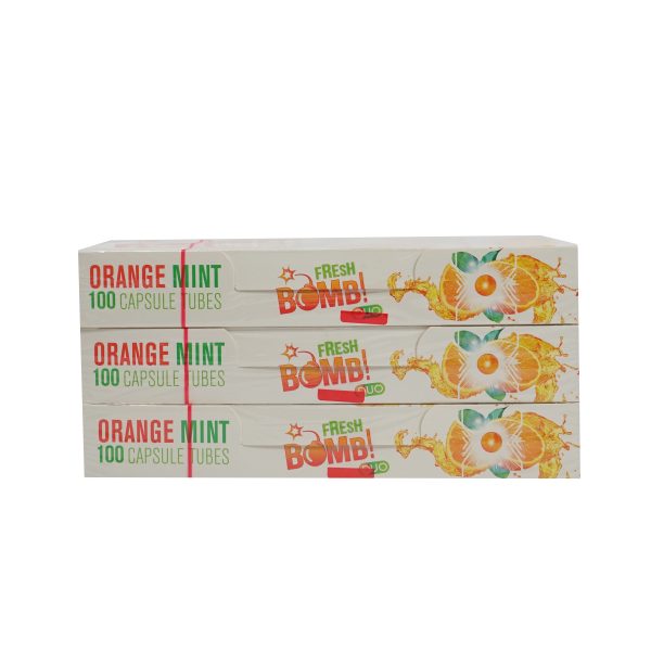 FRESH BOMB Orange Mint Cigarette Tube with Click - Selongsong Rokok