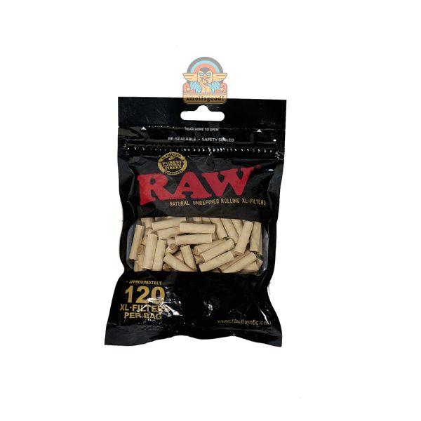 RAW Natural Unrefined Rolling XL Filters Black- Isi 120 Filters
