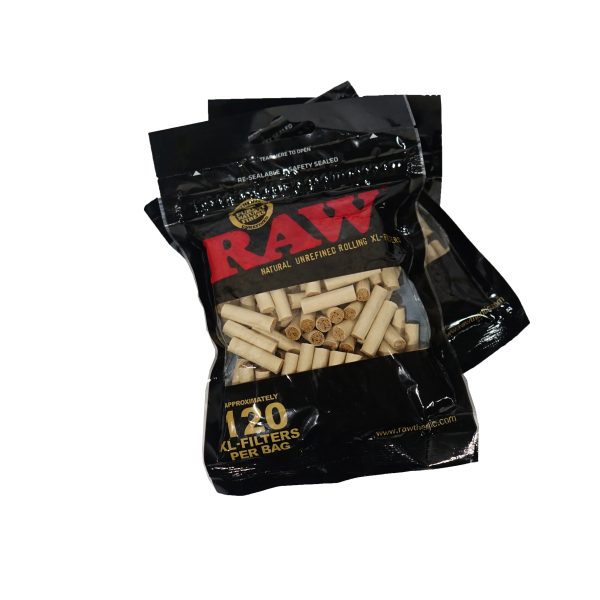RAW Natural Unrefined Rolling XL Filters Black- Isi 120 Filters