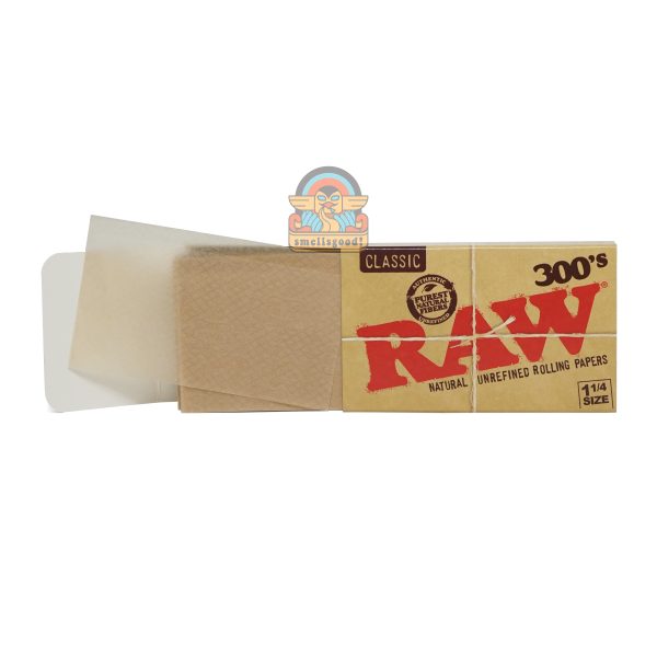 RIC03325-1 RAW 300's CLASSIC Rolling Paper 1 1/4 (Medium Size - 79 mm)