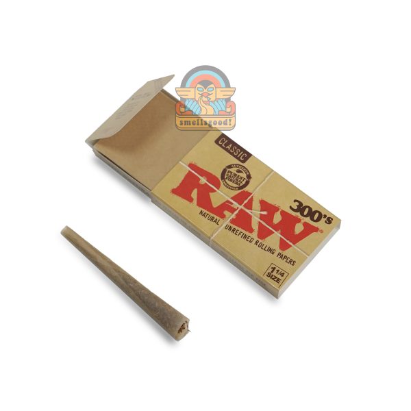 RIC03327-1 RAW 300's CLASSIC Rolling Paper 1 1/4 (Medium Size - 79 mm)