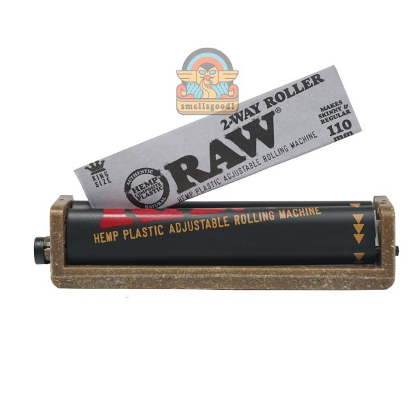 RAW 2-WAY ROLLING MACHINE BLACK Kingsize (110mm) - Alat Linting Tembakau Premium