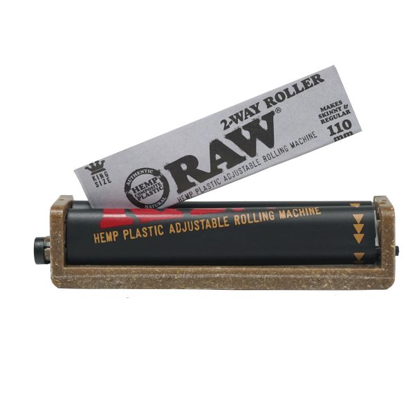 RAW 2-WAY ROLLING MACHINE BLACK Kingsize (110mm) - Alat Linting Tembakau Premium