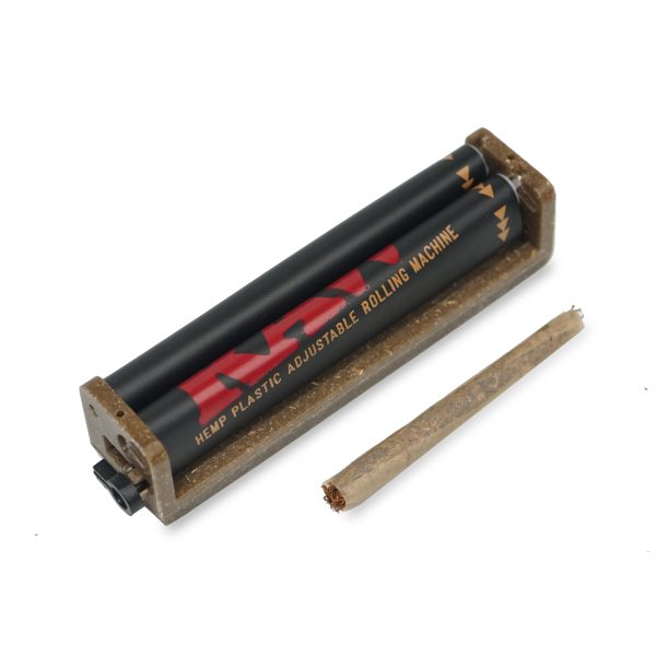 RAW 2-WAY ROLLING MACHINE BLACK Kingsize (110mm) - Alat Linting Tembakau Premium