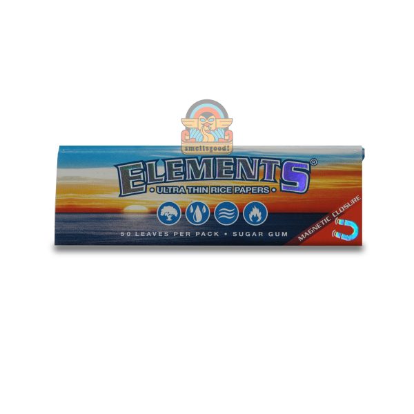 ELEMENTS Rice Paper Size 1 1/4 (79 mm). Rolling Paper with Magnetic Closure