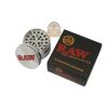 RAW Metal Grinder Silver 4 Part / Pencacah Besi Tembakau