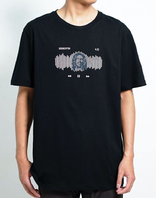 GIGG - Bob Peace - Black Basic Tshirt - Cotton Combed 30's - Baju Kaos Hitam Cowok