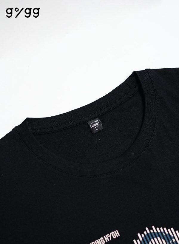GIGG - Bob Peace - Black Basic Tshirt - Cotton Combed 30's - Baju Kaos Hitam Cowok