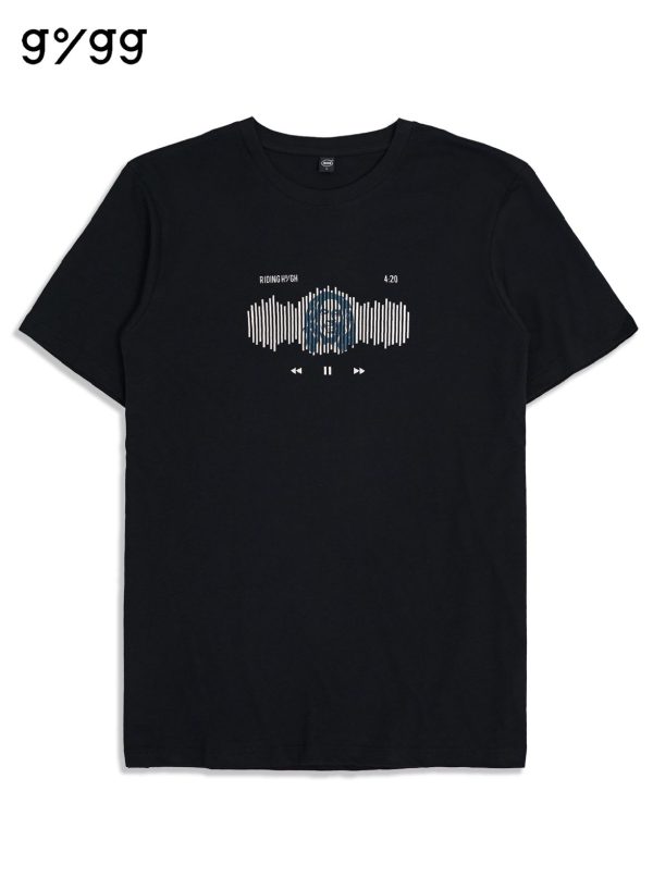 GIGG - Bob Peace - Black Basic Tshirt - Cotton Combed 30's - Baju Kaos Hitam Cowok