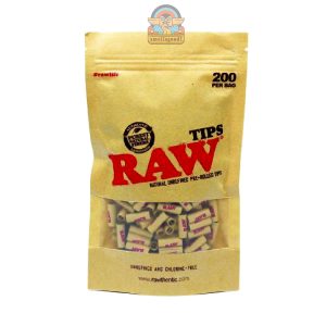 RAW Pre-Rolled Tips Bag of 200 - Isi 200 pcs