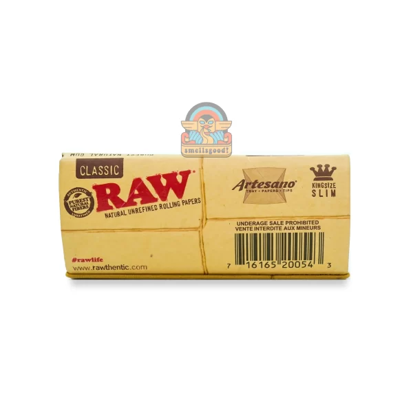 RAW CLASSIC ARTESANO SERIES ( PAPER + TIPS + TRAY ) Rolling Paper (110 mm)