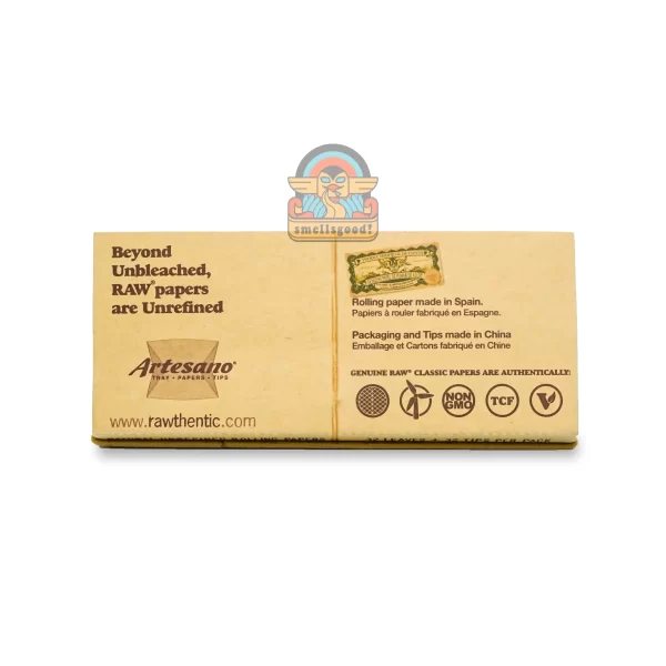 RAW CLASSIC ARTESANO SERIES ( PAPER + TIPS + TRAY ) Rolling Paper (110 mm)