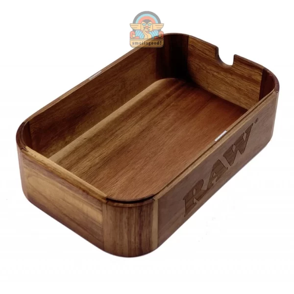 RAW Cache Box, Wooden Box with Metal Rolling Tray - Box Kayu Penyimpanan RAW Original + Tray (Nampan)