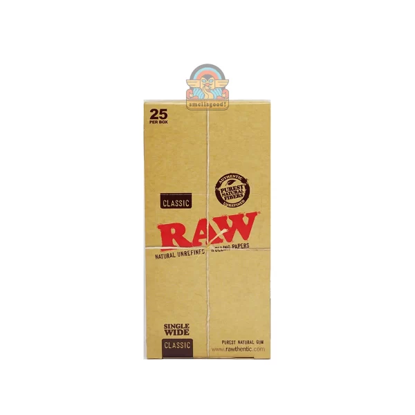 RIC08832 RAW CLASSIC Rolling Paper Single Wide (70 mm) 100 lembar