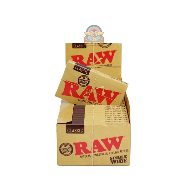 RIC08834 RAW CLASSIC Rolling Paper Single Wide (70 mm) 100 lembar