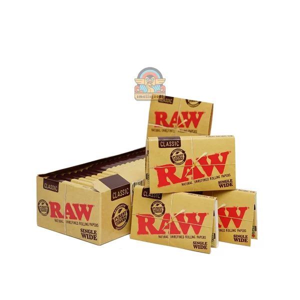 RIC08835 RAW CLASSIC Rolling Paper Single Wide (70 mm) 100 lembar