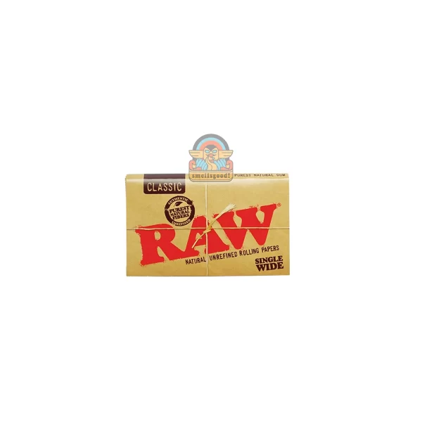 RIC08836 RAW CLASSIC Rolling Paper Single Wide (70 mm) 100 lembar