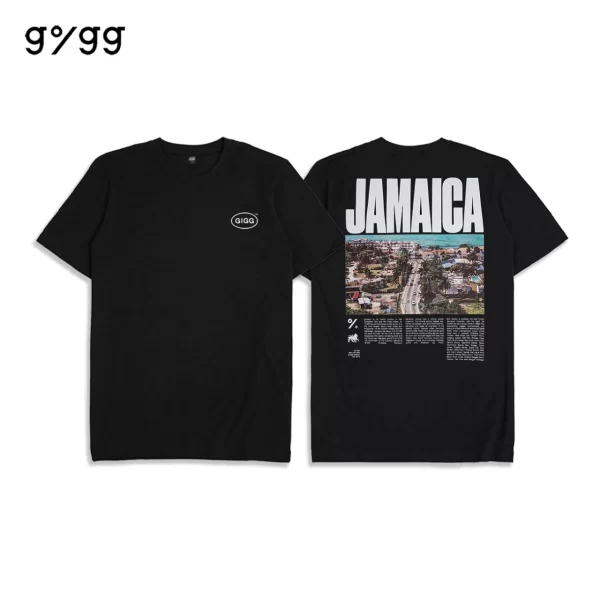 Gigg – Jamaican – Kaos Pria – Cotton Combed 24’s – Baju Hitam Pria – Tshirt Reggae Jamaika