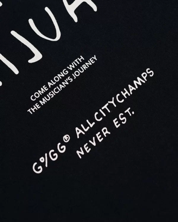 GIGG – Guitar, Soccerbal, Marijuana – Kaos Hitam Pria – Cotton Combed 24’s – Baju Kaos Bob Marley – Atasan Pria