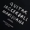 GIGG – Guitar, Soccerbal, Marijuana – Kaos Hitam Pria – Cotton Combed 24’s – Baju Kaos Bob Marley – Atasan Pria