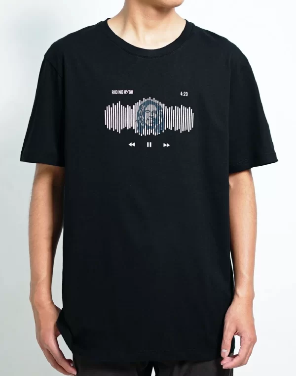 GIGG – Bob Peace – Black Basic Tshirt – Cotton Combed 30’s – Baju Kaos Hitam Cowok