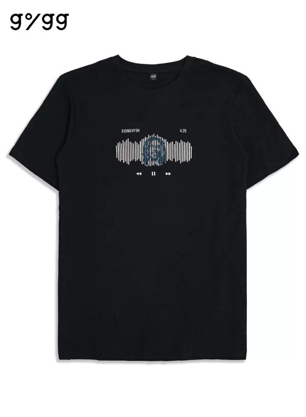 GIGG – Bob Peace – Black Basic Tshirt – Cotton Combed 30’s – Baju Kaos Hitam Cowok