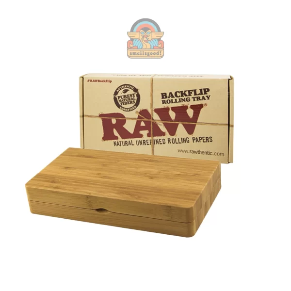 raw-flip-3 RAW Rolling Tray Bamboo Magnetic - Box Penyimpanan Bambu RAW Magnet