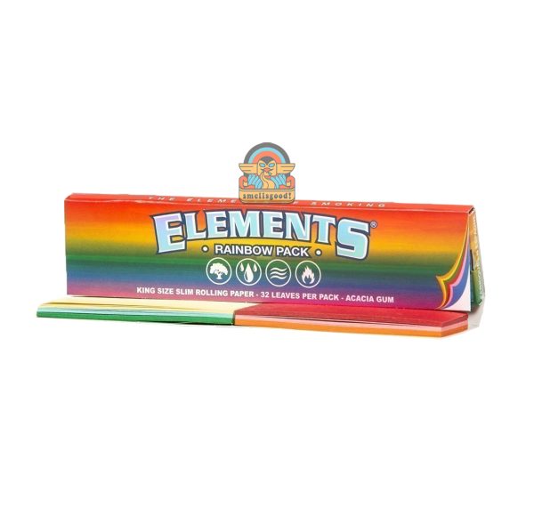 Elements Rainbow Connoisseur King Size Slim Papers + Tips