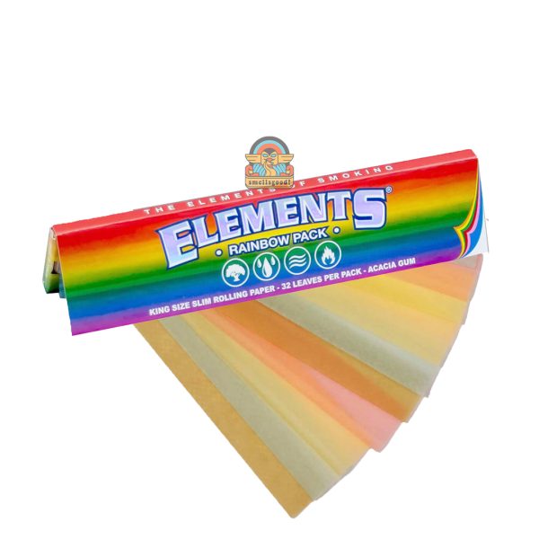 Elements Rainbow Connoisseur King Size Slim Papers + Tips